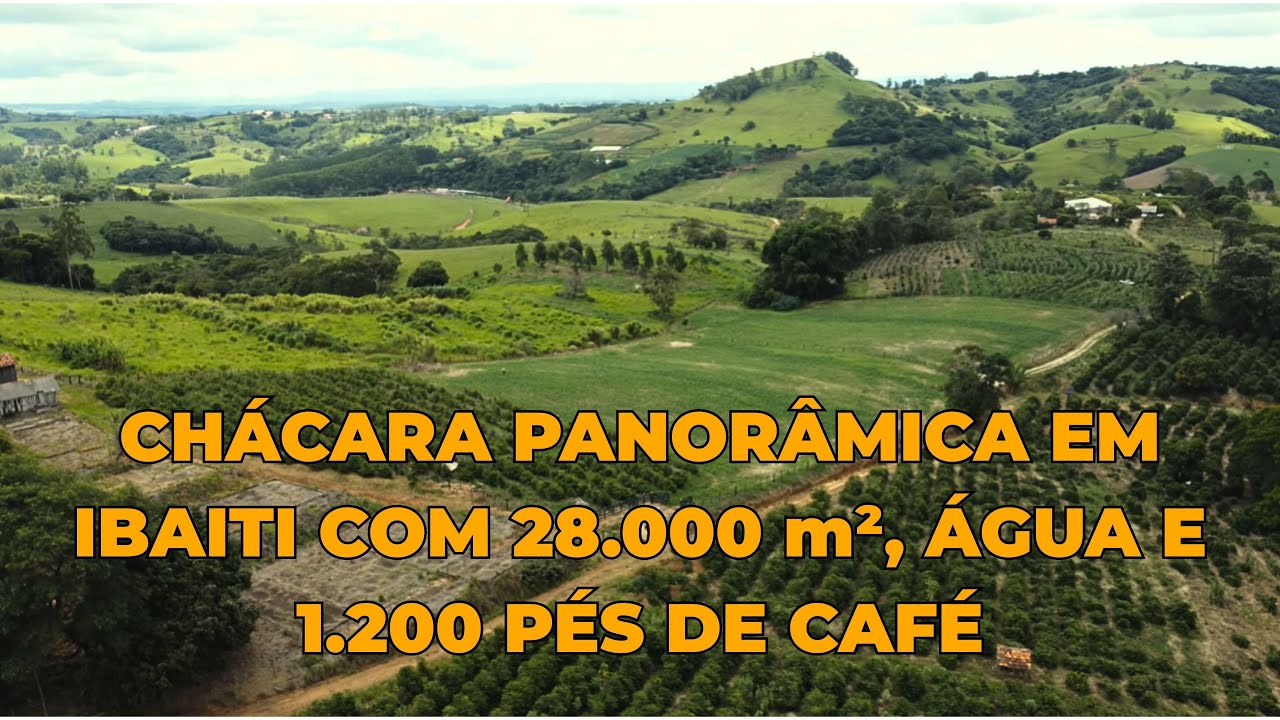 CHÁCARA PANORÂMICA EM IBAITI COM 28.000 m², ÁGUA E 1.200 PÉS DE CAFÉ – R$ 310 MIL