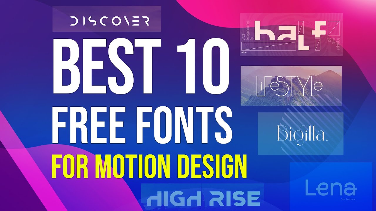 10 Best Free Fonts for Motion Design