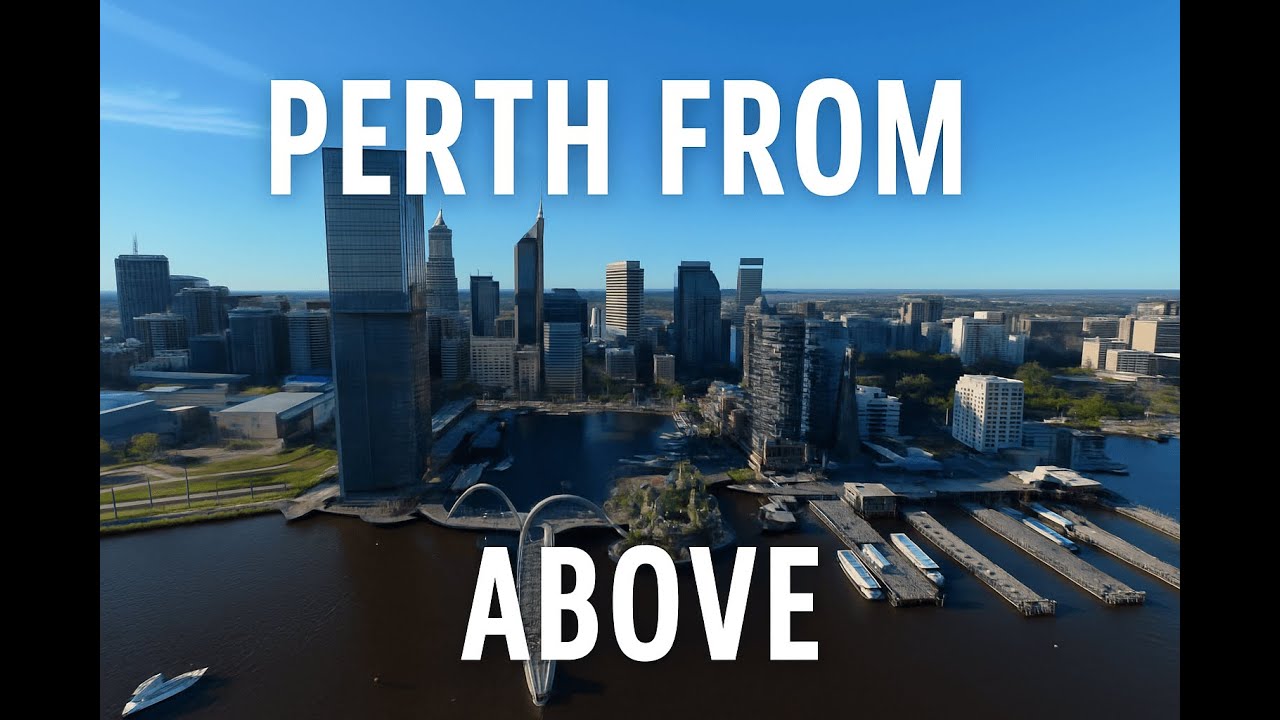 Flying Over Perth | Optus Stadium + Elizabeth Quay Cinematic Drone Film