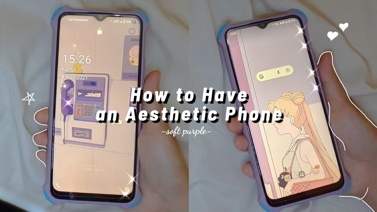 🧃How to have an aesthetic phone with soft purple themes || VIVO Y20🧋💜
