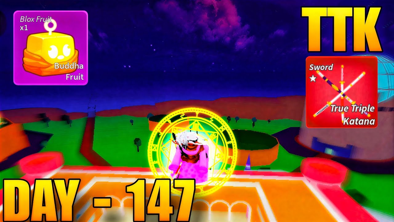 Day - 147 Buddha + TTK + Ghoul V4 Spam Bounty Hunting | Blox Fruits Roblox