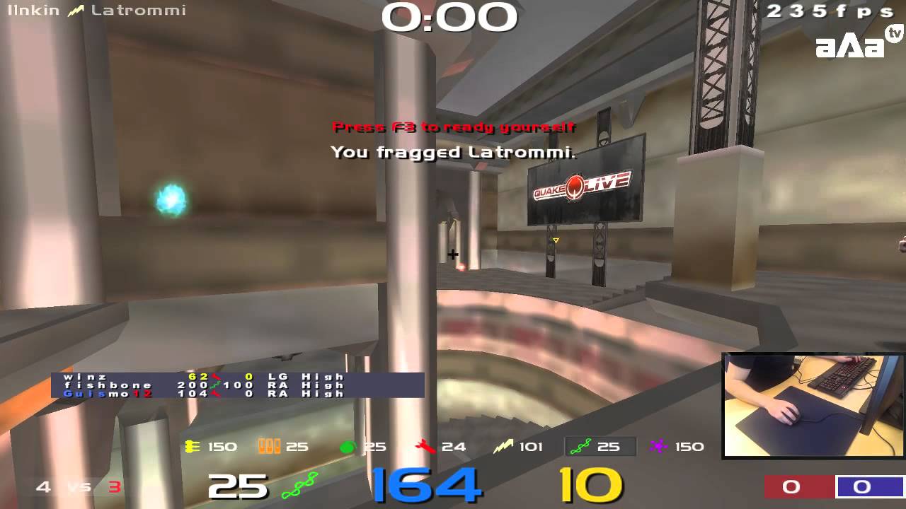 QuakeLive - Russia vs France - Nations Cup Clan Arena 1/4 Final (pov l1nkin + stream)