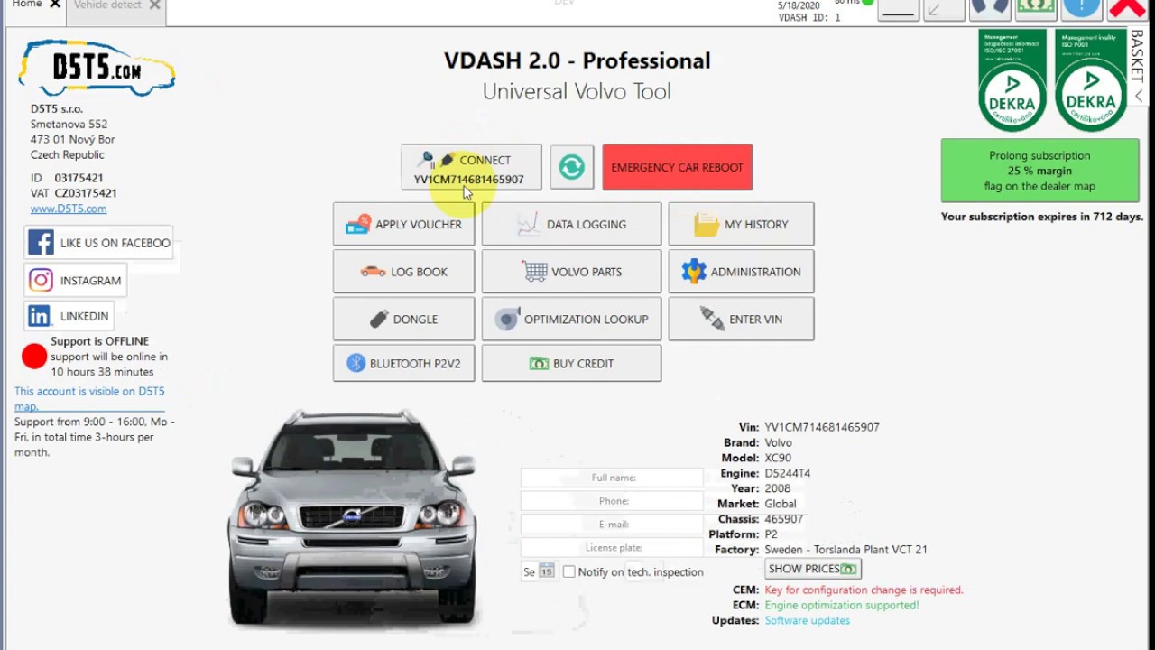 How to change language in your Volvo with VDASH. Volvo language change with VDASH | D5T5.com