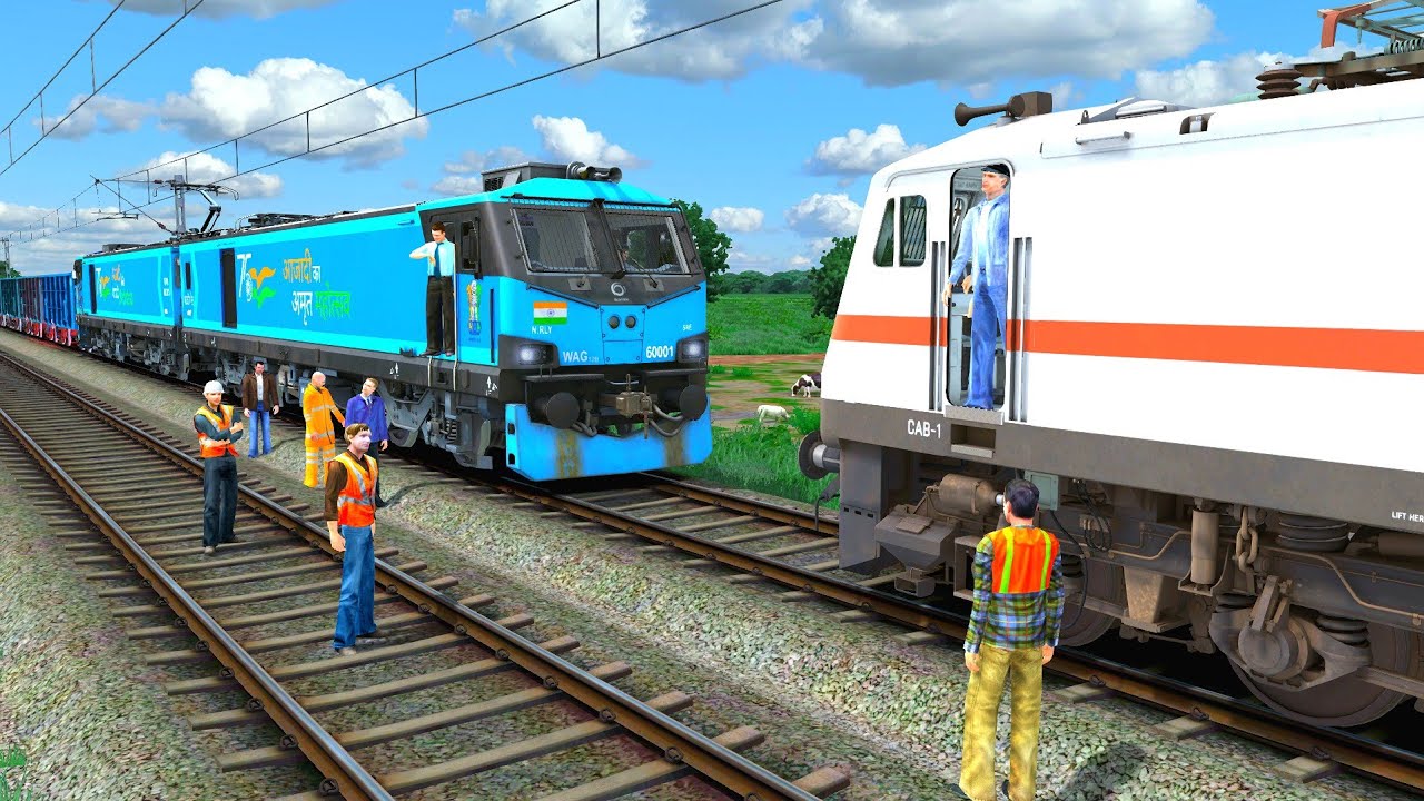 Loco Failed of WAG 12 Freight Train Loco Rescued by WAP 7 