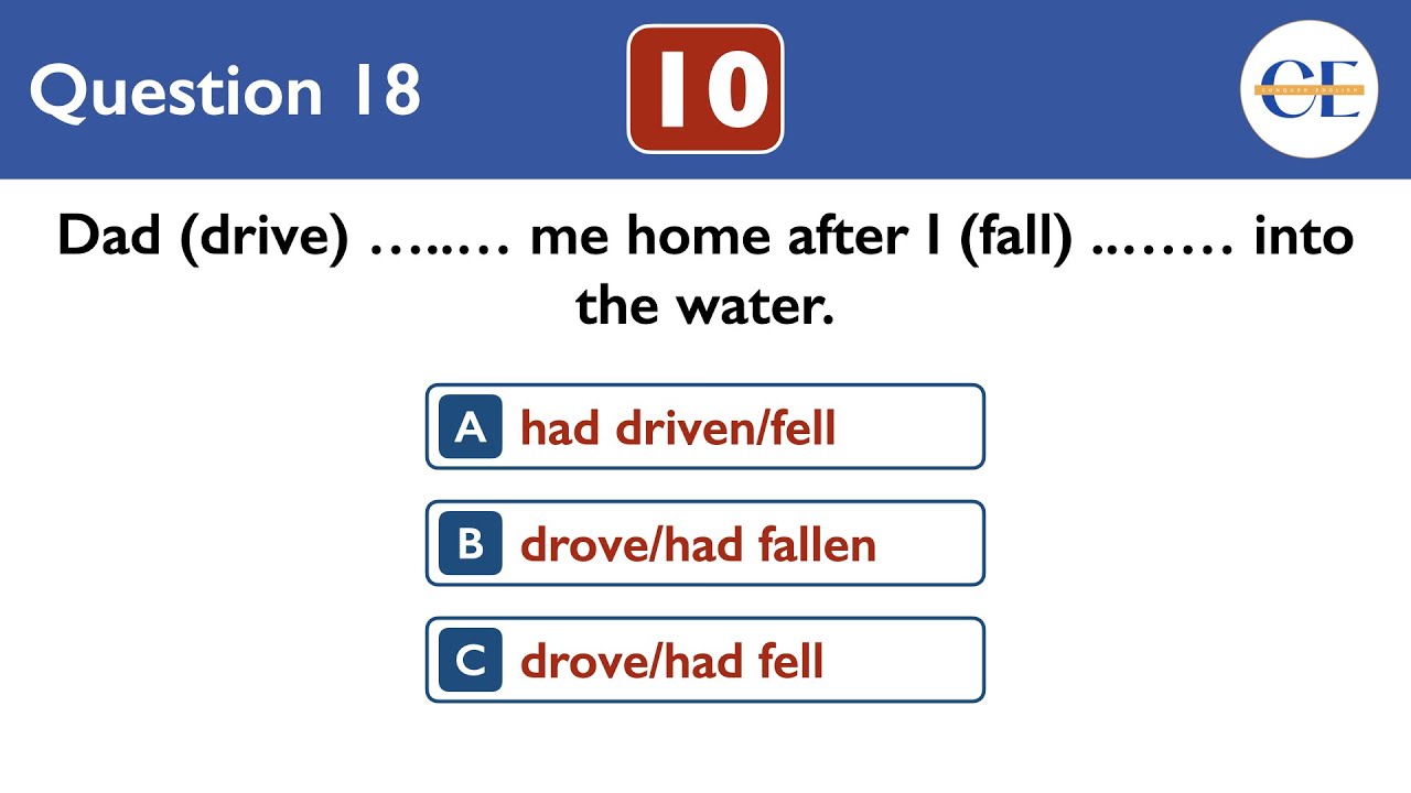 Past Simple and Past Perfect | 20 English Grammar Quiz | English Grammar Test | Level Beginner