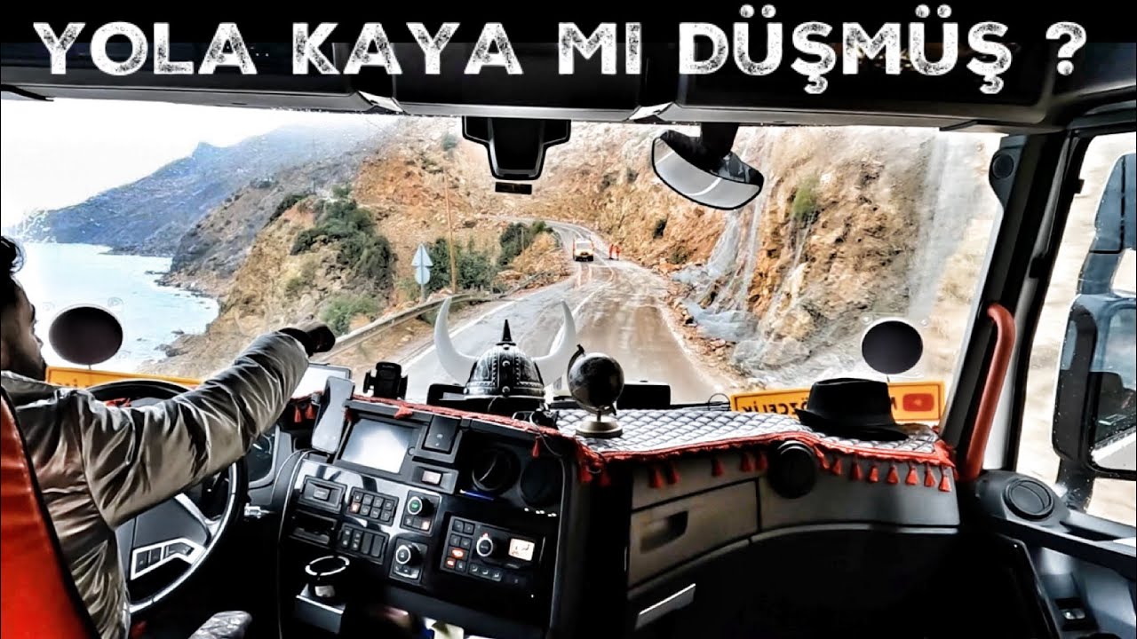 Virajlı Sahil Yolunda Fırtına ! / Kafamıza Kayalar Yağıyor / Antalya - Mersin