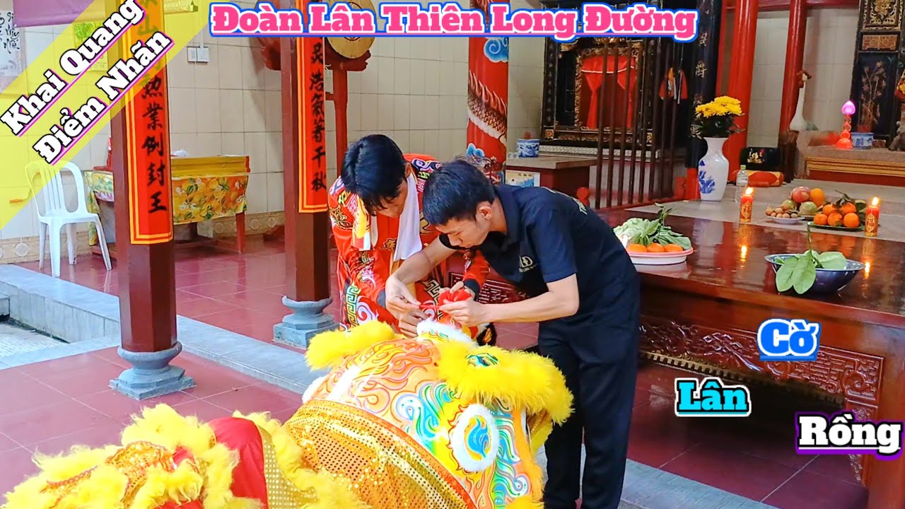 Đoàn lân Thiên Long Đường múa lân khai quang điểm nhãn 2026