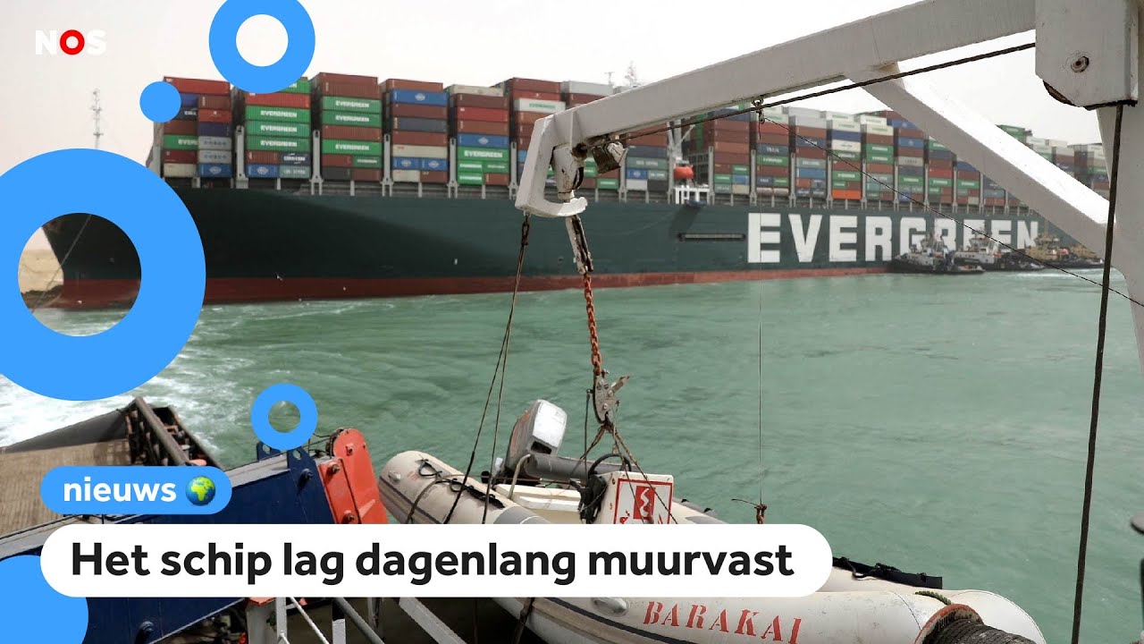 Vastgelopen schip is weer helemaal los