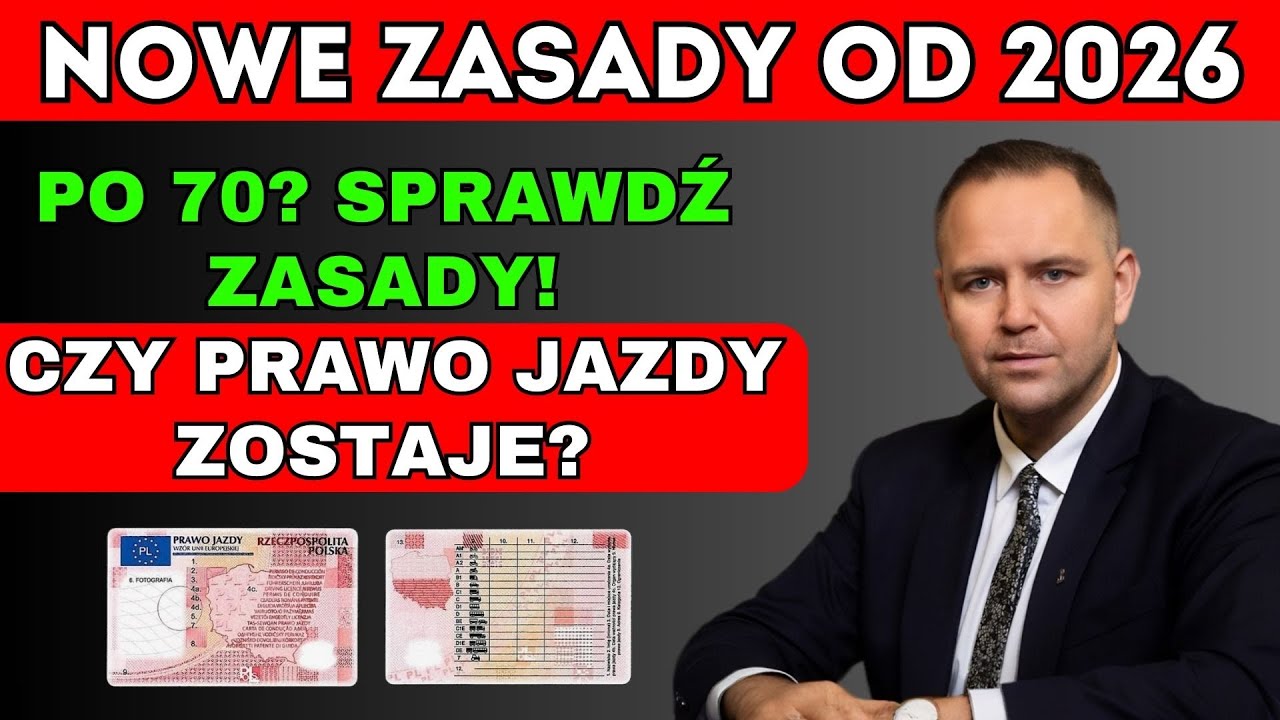 🚨 Prawo jazdy po 70. roku życia – nowe zasady w Polsce od stycznia 2026!
