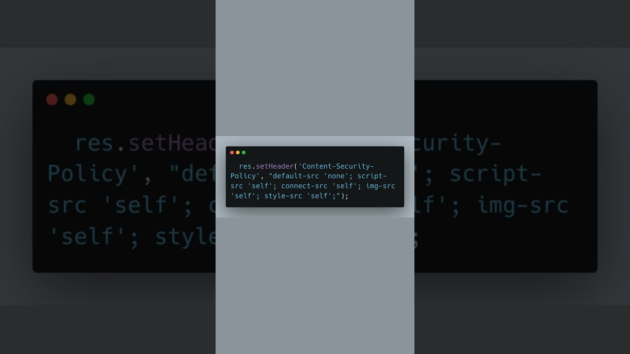 Securing Next.js APIs with CSP Headers #WebSecurity