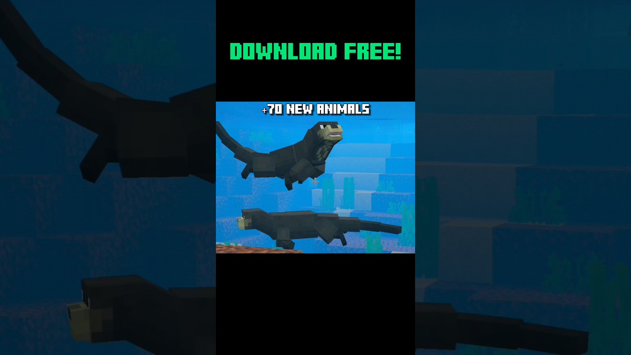 🦦BEST ANIMALS ADDON for BEDROCK | MINECRAFT PE +1.21 #addons #shorts #minecraft #minecraftpe