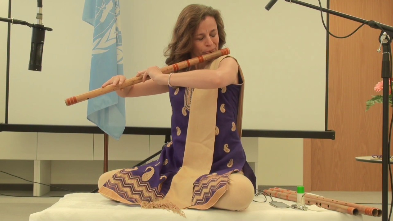 Raag Bhimpalasi/Relaxing flute Meditation/Stephanie Bosch, Bansuri at UN/Change your(inner)Climate..