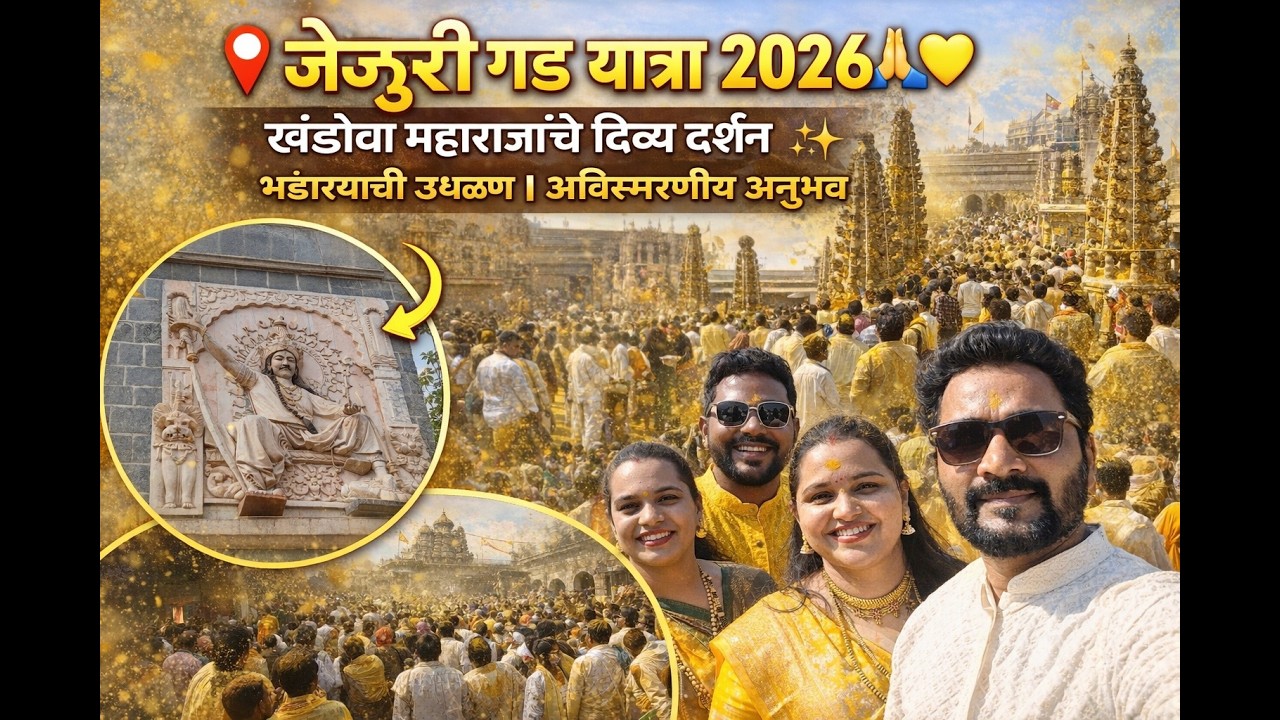 📍 जेजुरी गड यात्रा 2026 💛🙏 खंडोबा महाराजांचे दिव्य दर्शन✨ भंडाऱ्याची उधळण | अविस्मरणीय अनुभव