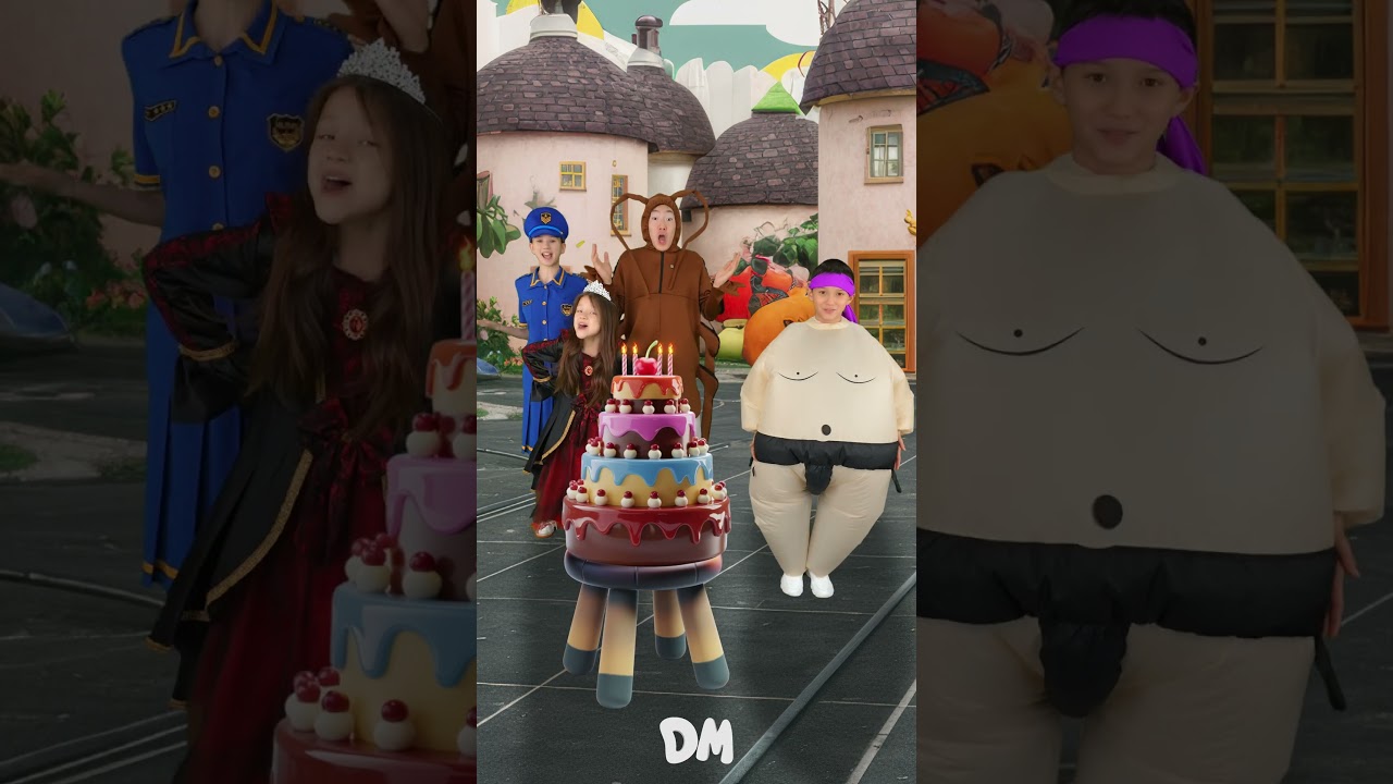 🎂 Песня &laquo;С днем ​​рождения&raquo; 🎉 #Shorts | Песня для семейного праздника | Детские стишки