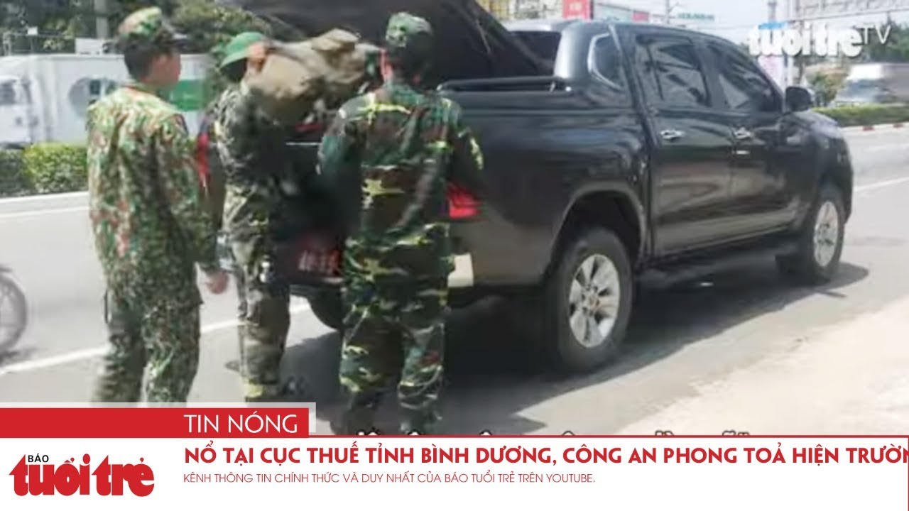 Nổ tại Cục thuế tỉnh Bình Dương, công an phong toả hiện trường