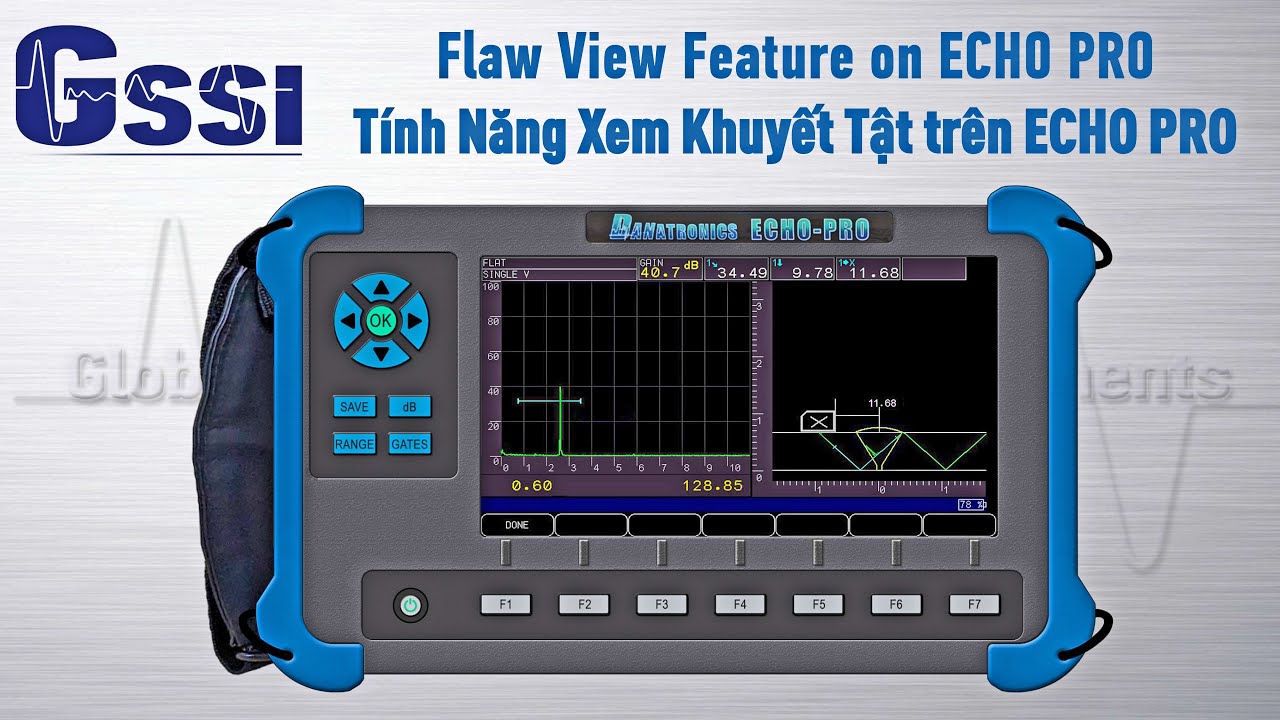 FlawView Feature on ECHO PRO Ultrasonic Flaw Detector