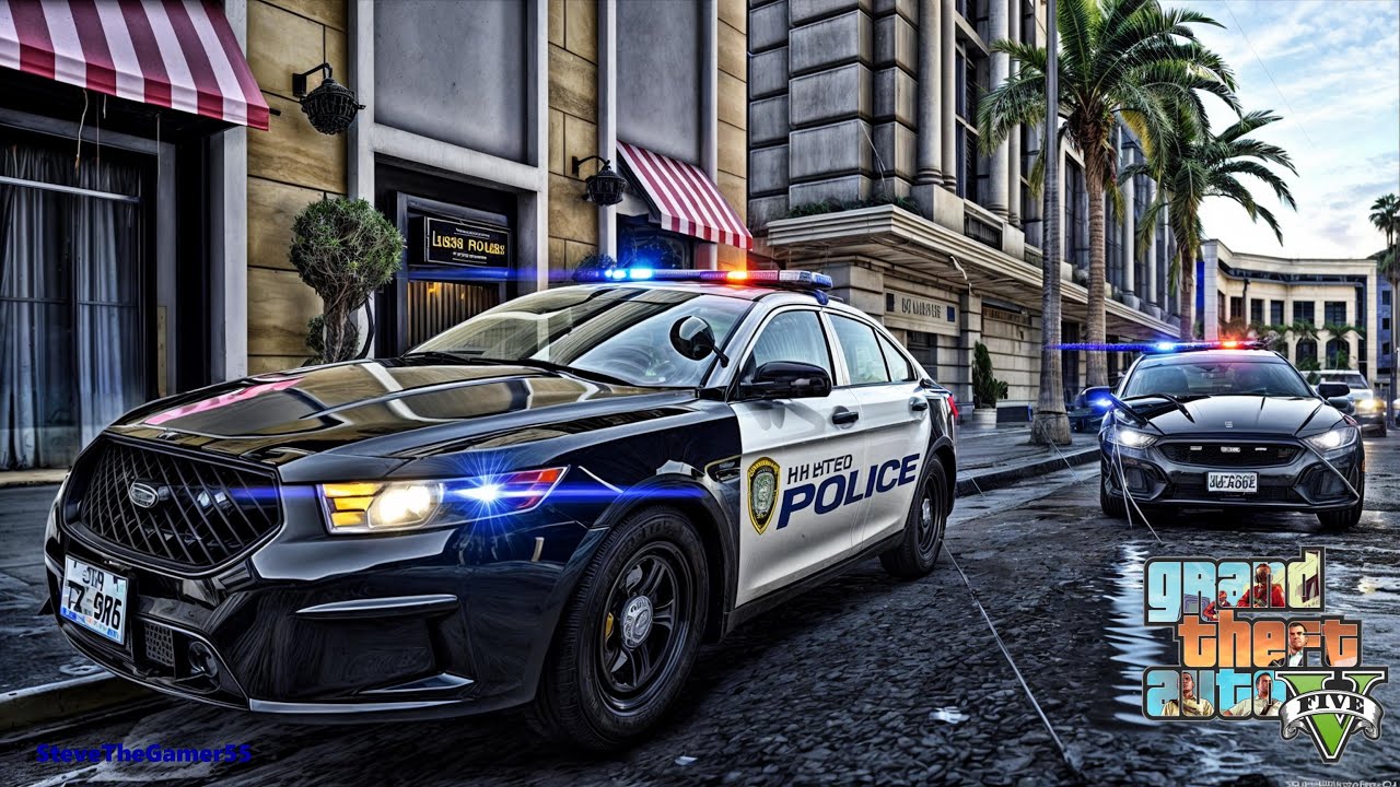 Playing GTA 5 As A POLICE OFFICER City Patrol| HPD|| GTA 5 Lspdfr Mod| 4K