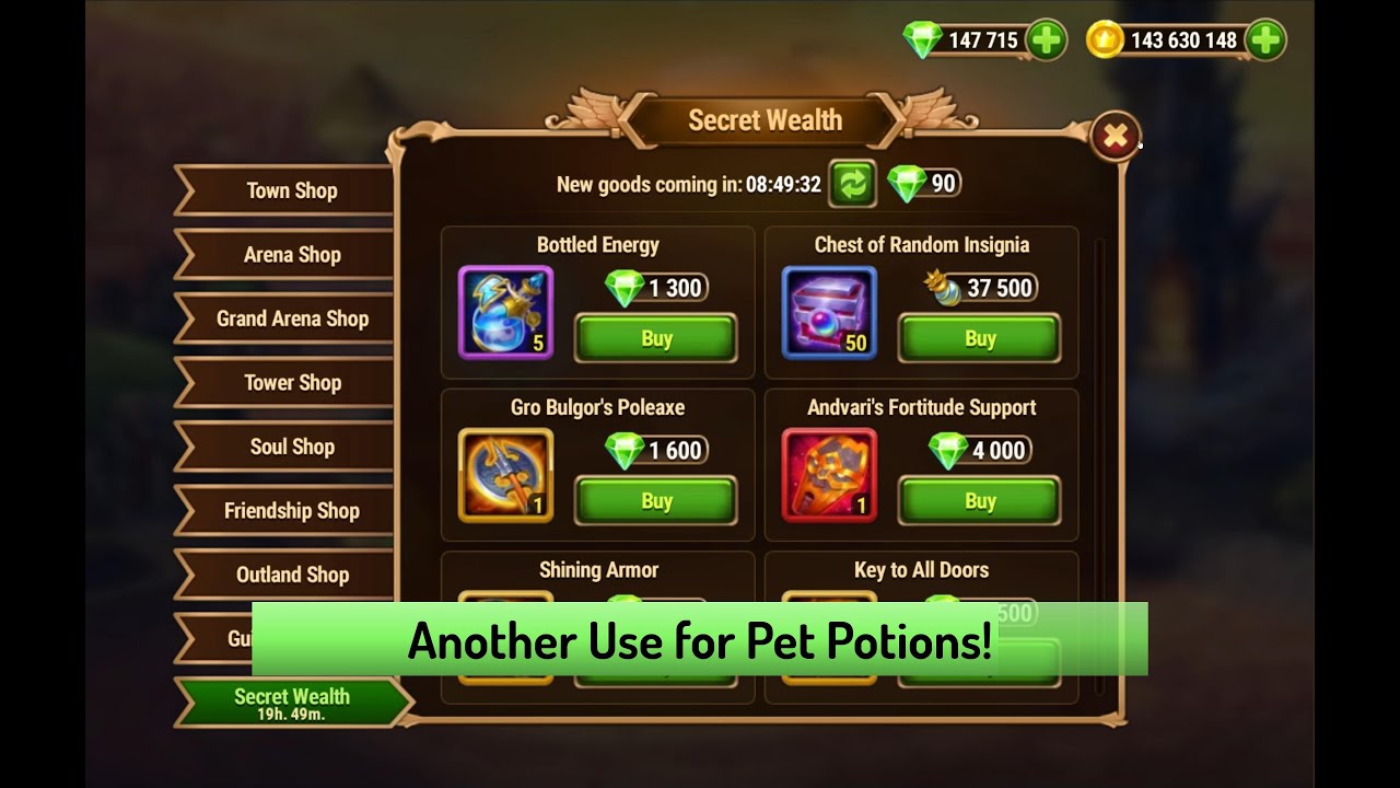 Hero Wars &mdash; Secret Wealth is Back and This Time We Can Use Pet Potions!