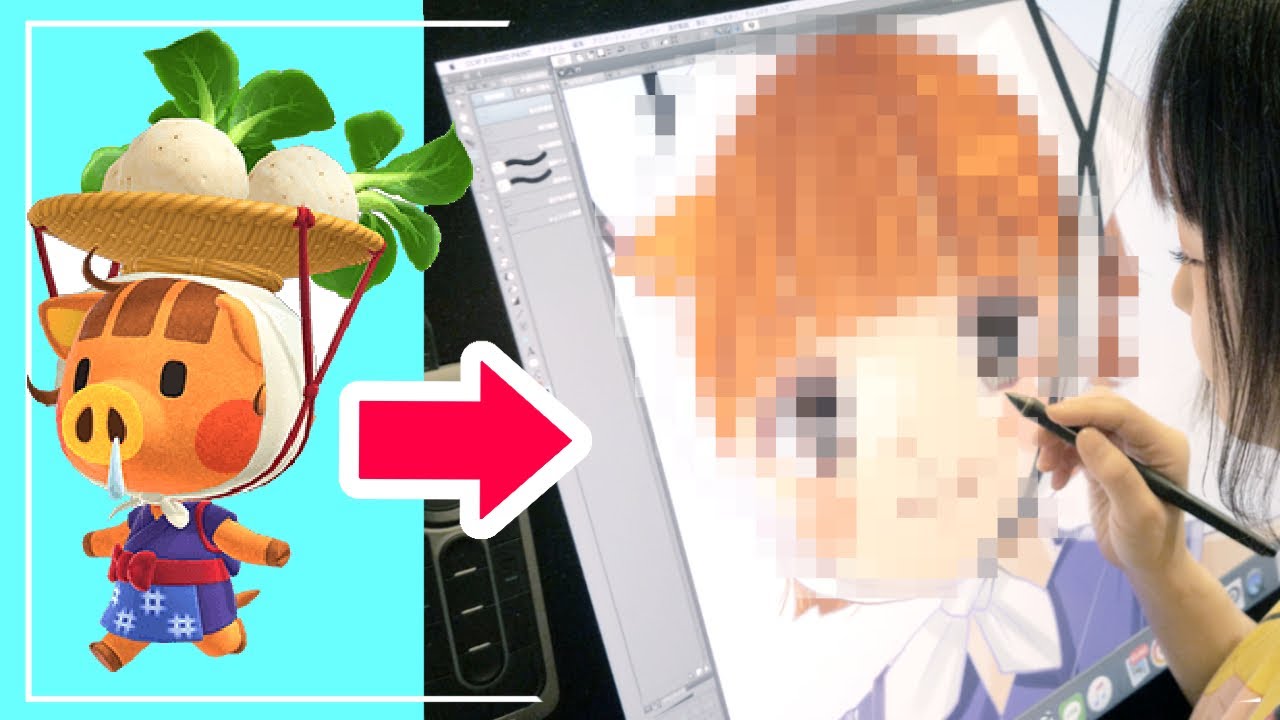 あつ森のキャラを擬人化してみて描いてみたら…!!【お絵かき】