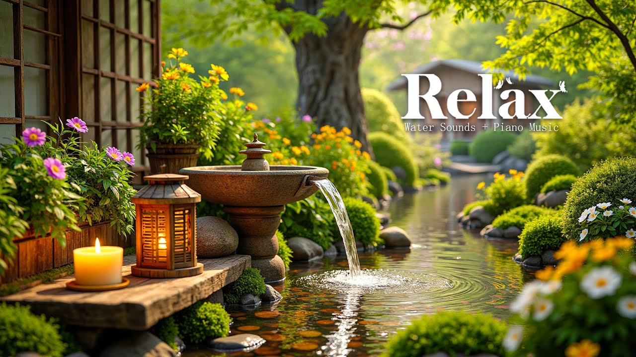 Целебная музыка для сердца и разума 🌿 Звуки бамбуковой воды для снятия стресса и глубокого сна