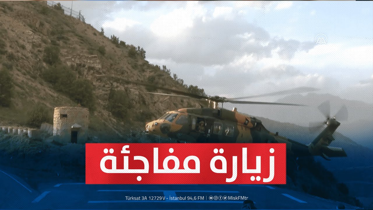 وزير الدفاع التركي خلوصي أكار يزور مستشفى ميدانيا على الحدود مع العراق