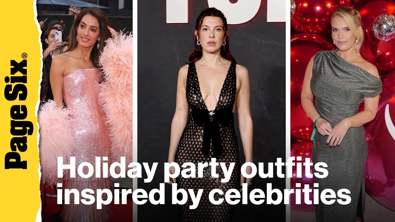 Get holiday style inspo from Millie Bobby Brown, Amal Clooney & more celebs | Famously Fashionable