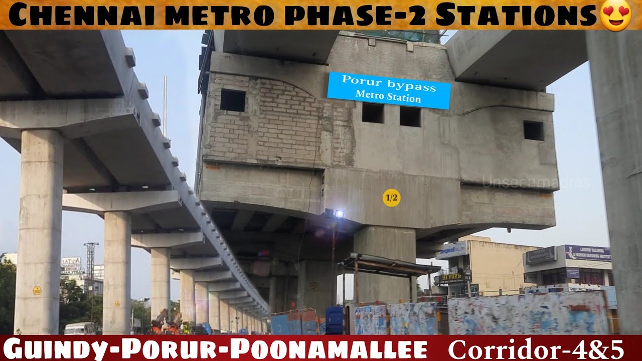 Chennai Metro phase2 construction Mount poonamallee Road Coverage | #chennaimetro #chennai #metro