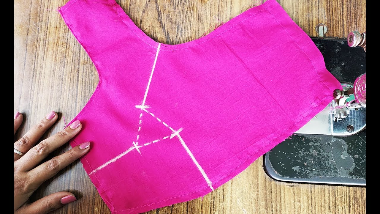 silk saree blouse stitching easy method for beginners | pattu saree blouse stitching in tamil