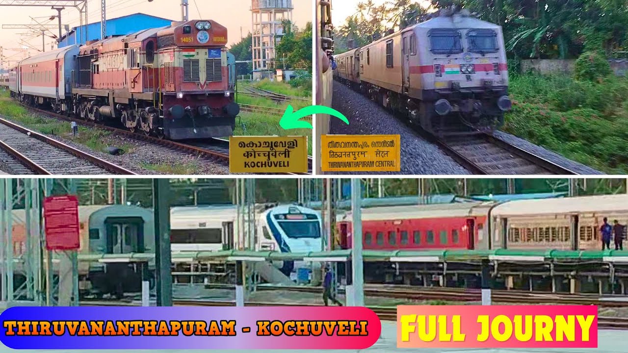 THIRUVANANTHAPURAM to KOCHUVELI FULL JOURNY | KOLLAM EXPRESS | Indian Railways | NTG VLOGS