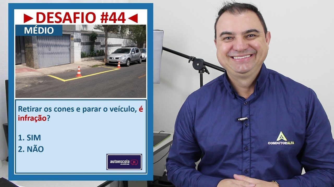 Posso retirar os cones e parar o veículo? #DesafioLegTransito #DirigirEuPosso