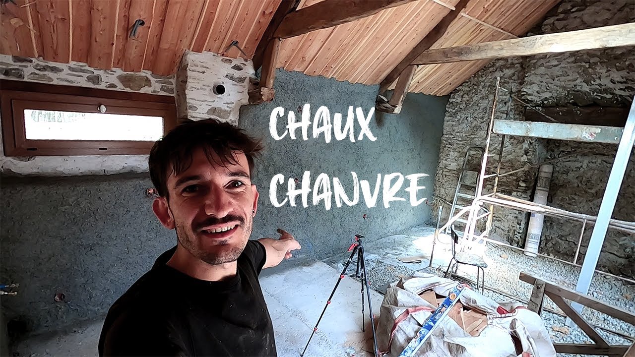 On enduit les murs en chaux  chanvre 🤩 #22  j'ai supprimé les vidéos😭😭