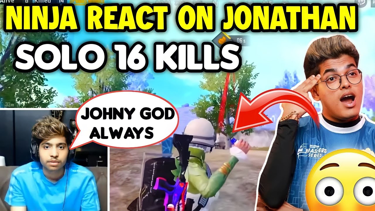 Tsm Ninja react on Jonathan solo 16 kills 😲 And on Clutchgod Igling 🇮🇳