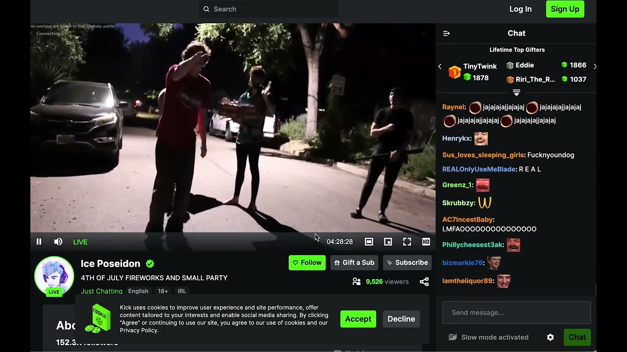 Ice Poseidon and Ac7ionman Have Arguments Over 4th of July Fireworks