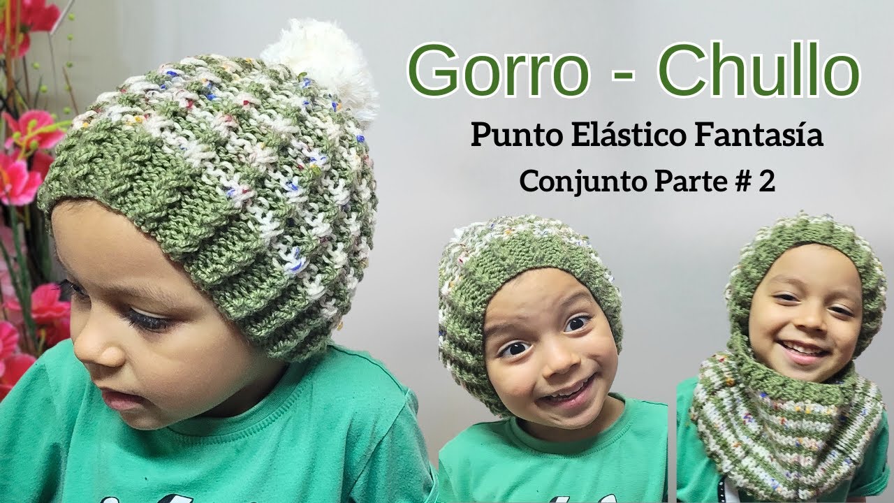 Gorro a Dos Agujas Unisex para 1 a 10 Años con Punto Elástico Fantasía - Tejidos elegantes