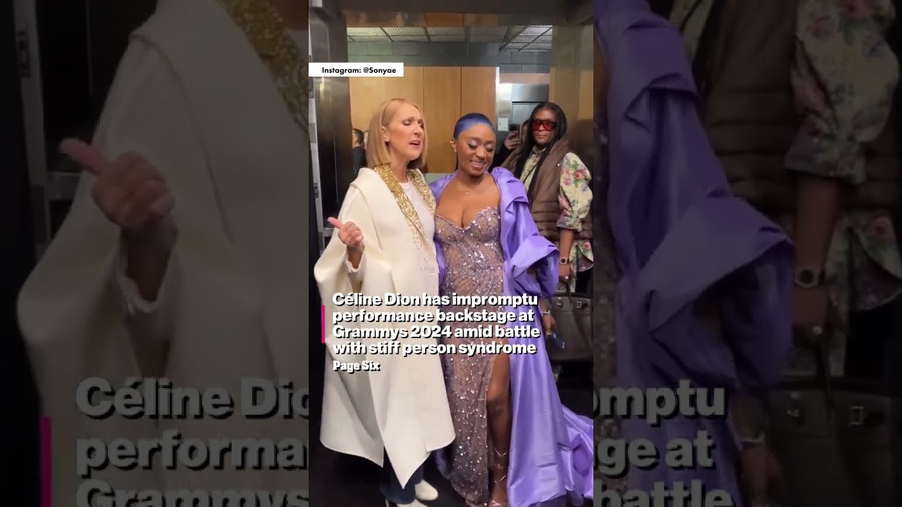 C&eacute;line Dion had an impromptu performance backstage at Grammys 2024 #shorts