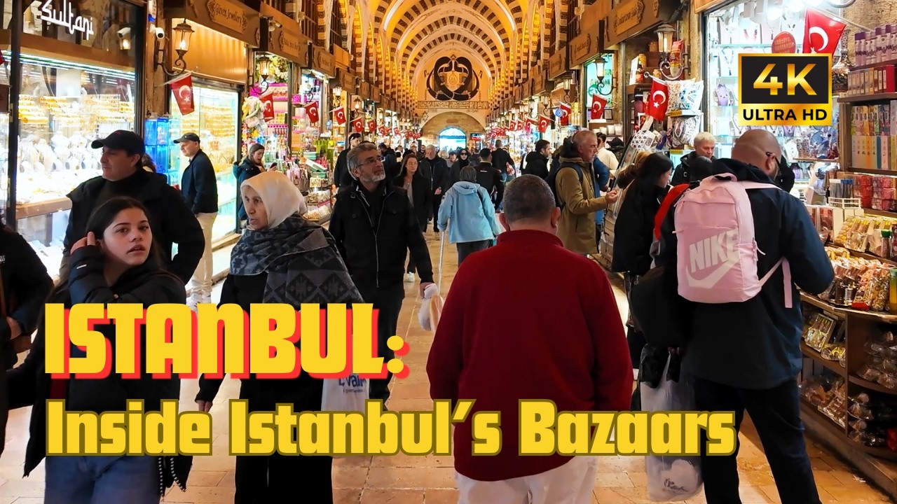 Istanbul’s MOST Famous Markets 🇹🇷 | Spice Bazaar to Grand Bazaar Walking Tour (4K)