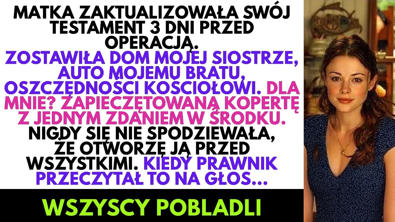 Matka Wszystko Zostawiła Rodzeństwu. Tajemnicza Koperta Zmieniła Wszystko