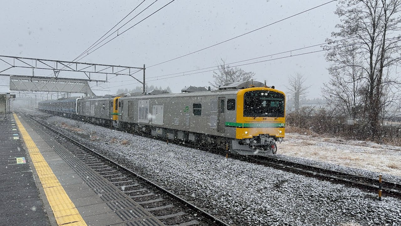(警笛あり)2026/03/03    配9535D E131系800番台新津出場配給GV-E197系TS02+E131系800番台N14編成