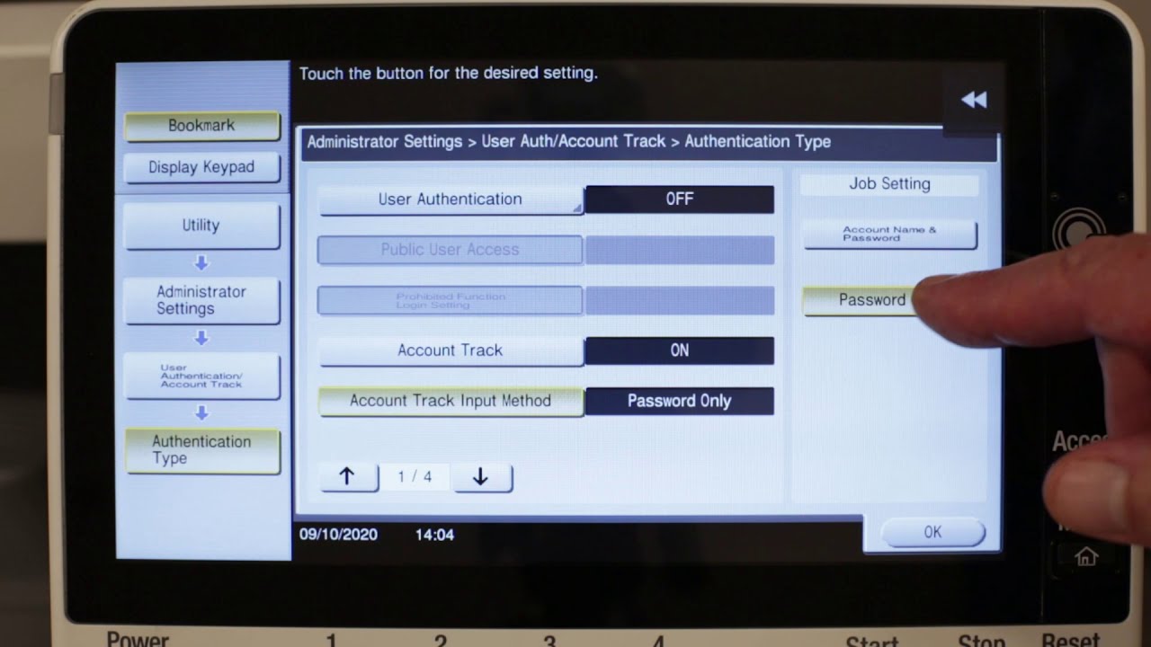 How to Set up Account Codes on a Konica Minolta Bizhub | SumnerOne