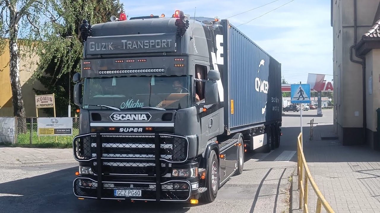 Loud Scania 164L 620 V8  Guzik Transport, Open pipe, interior / Wałcz   (4K)