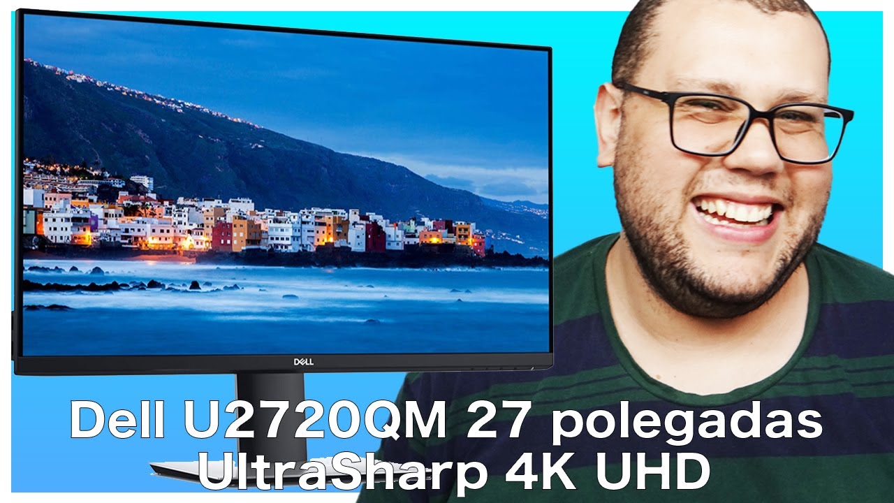 Dell U2720QM 27 polegadas UltraSharp 4K UHD, IPS monitor de bisel ultrafino HDMI, DisplayPort, USB C