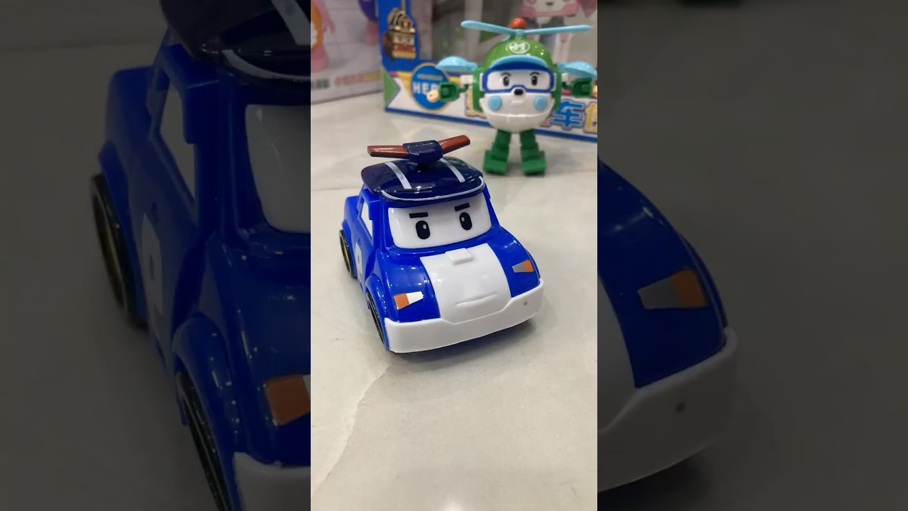POLI and Friends Robots Transformation Cars Unboxing & Review ASMR Video: Helly, Amber, Roy, Poli