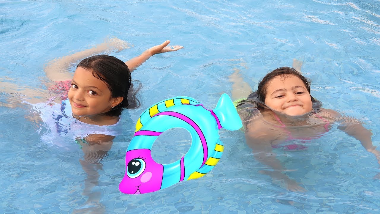 Masal Elif Öykü'ye Yüzme Öğretiyor - Elif Öykü learns to swim, Fun Kid Video