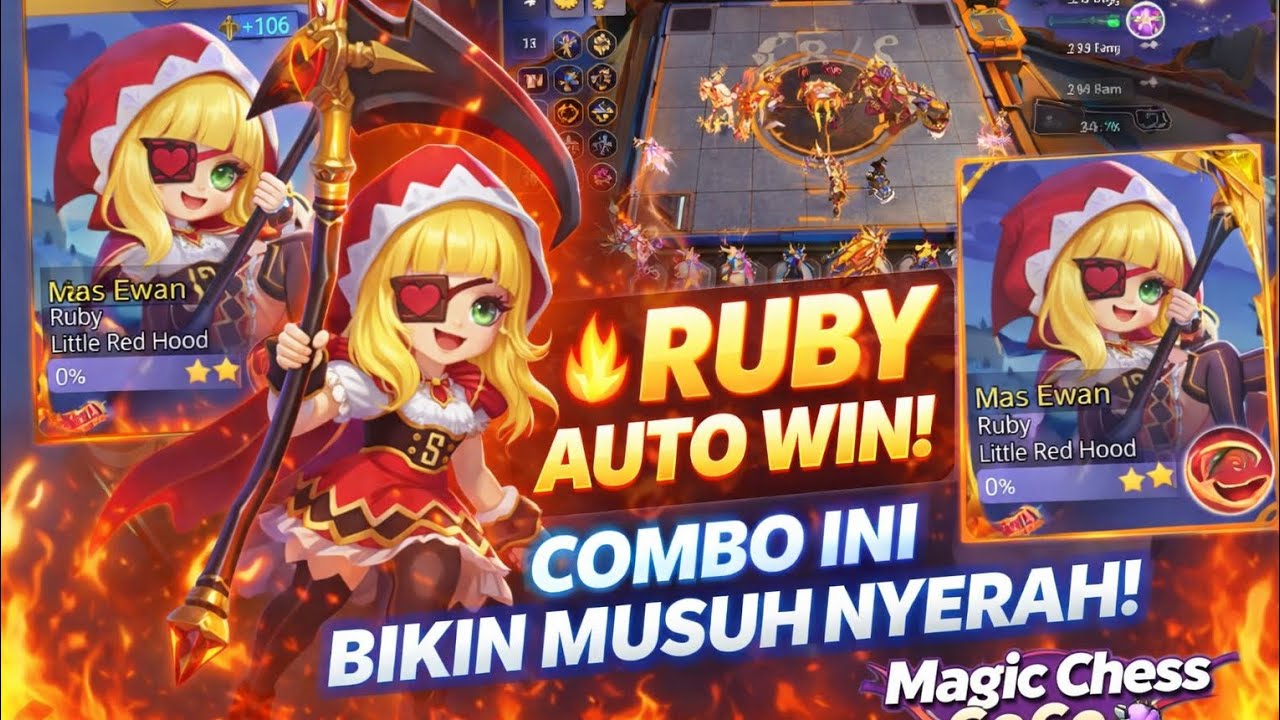 🔥 RUBY AUTO WIN! COMBO INI BIKIN MUSUH NYERAH! 😱 Magic Chess Go Go