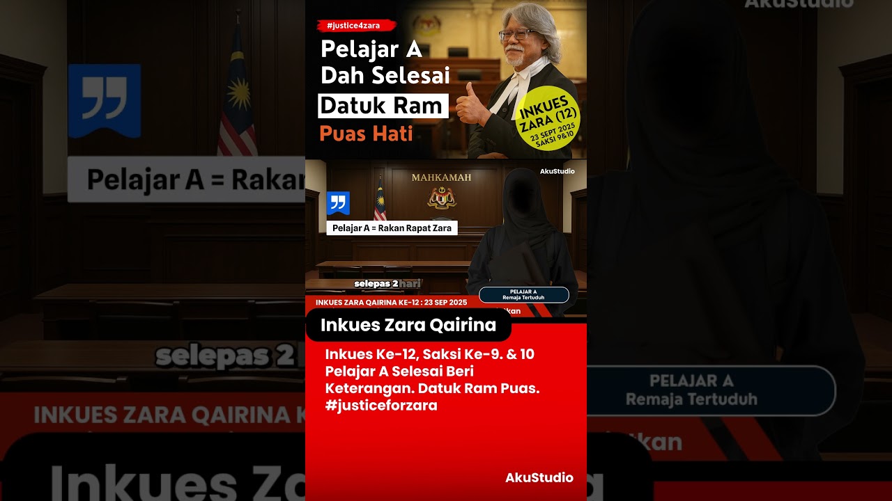 PELAJAR A SELESAI ‼️ DATUK RAM PUAS HATI - SAH ZARA DIPANGGIL SENIOR