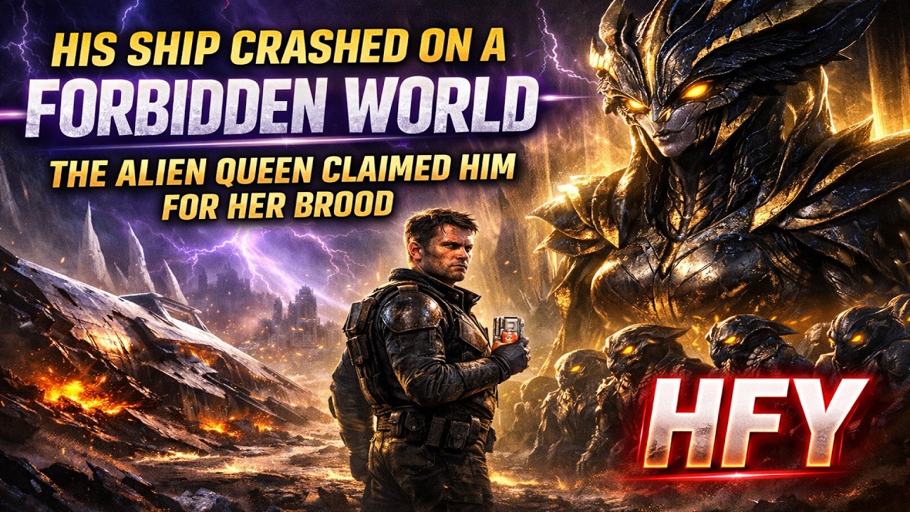 His Ship Crashed on a Forbidden World—The Alien Queen Claimed Him for Her Brood | HFY