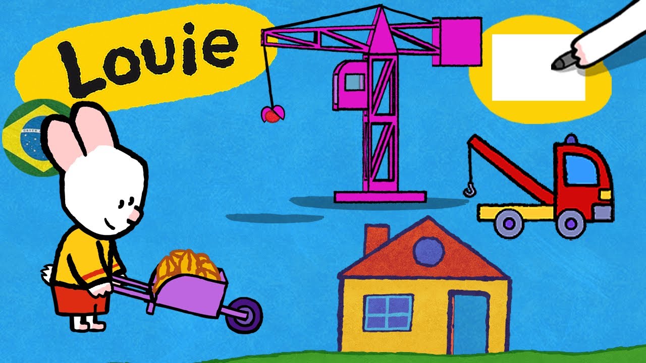 Louie, desenhe me 🎨 ✐Um universo de construção ✐ | Desenhos animados para crianças