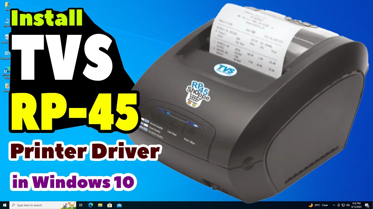 Как скачать и установить драйвер для принтера TVS RP 45 на компьютер или ноутбук с Windows 10