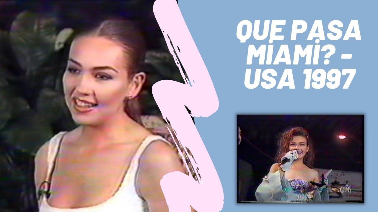 Thalia - Que Pasa Miami - USA 1997 - Recibiendo su estrella en la calle 8 de Miami