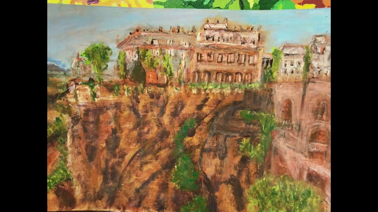 #Walking in 龍達Ronda ～西班牙🇪🇸 #painting #療癒藝術🎨#ArtEveryday @LindaTsai-ks7qt